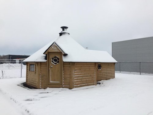 Grillhütte Ferienhaus 16,5m² + Sauna 250cm