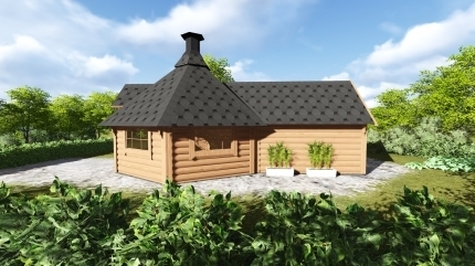 Grillkota Grillhütte Kota 9.2m² Sauna 250cm