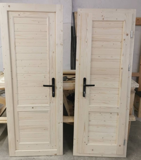 Saunafass Holztür ohne Fenster