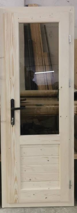 Saunafass Holztür mit Fenster