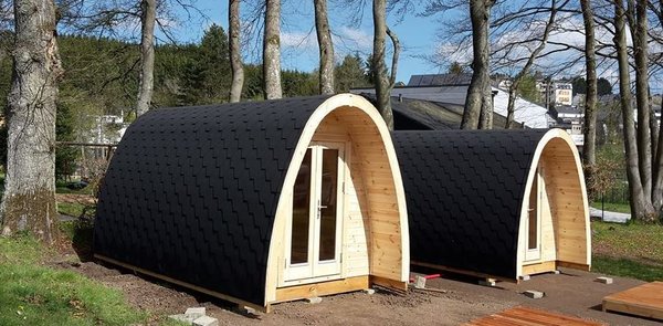 Camping Pod Campinghaus Glamping L400 B240cm isoliert Kiefer