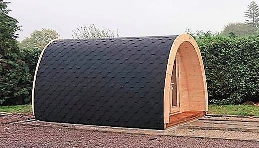 Camping Pod Campinghaus Glamping L590 B240cm isoliert Kiefer